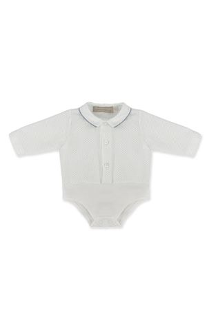 Completino con body camicia in cotone bianco LA STUPENDERIA KIDS | TBCT03Z61.